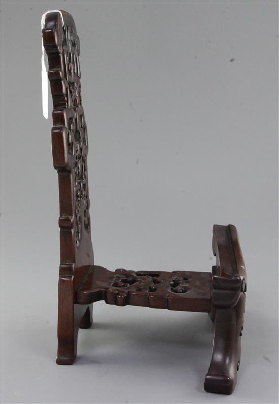 A Chinese hardwood dish stand, 19th century, H.36.5cm